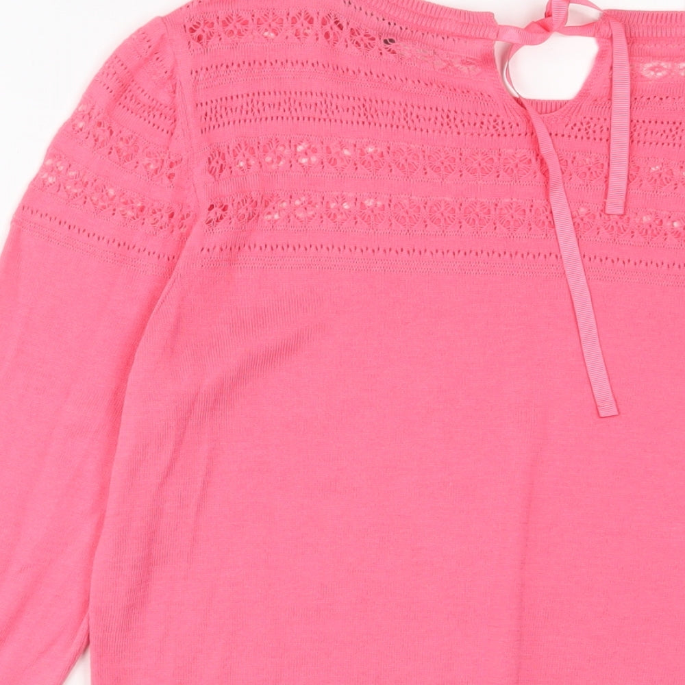 Womens UK Size 14 Limited Collection Pink Pullover Jumper