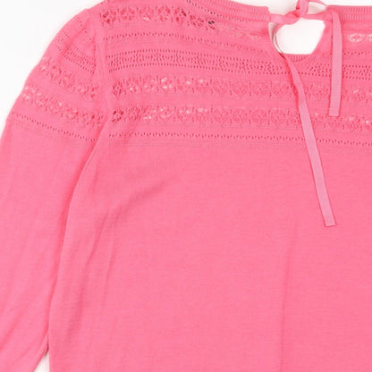 Womens UK Size 14 Limited Collection Pink Pullover Jumper