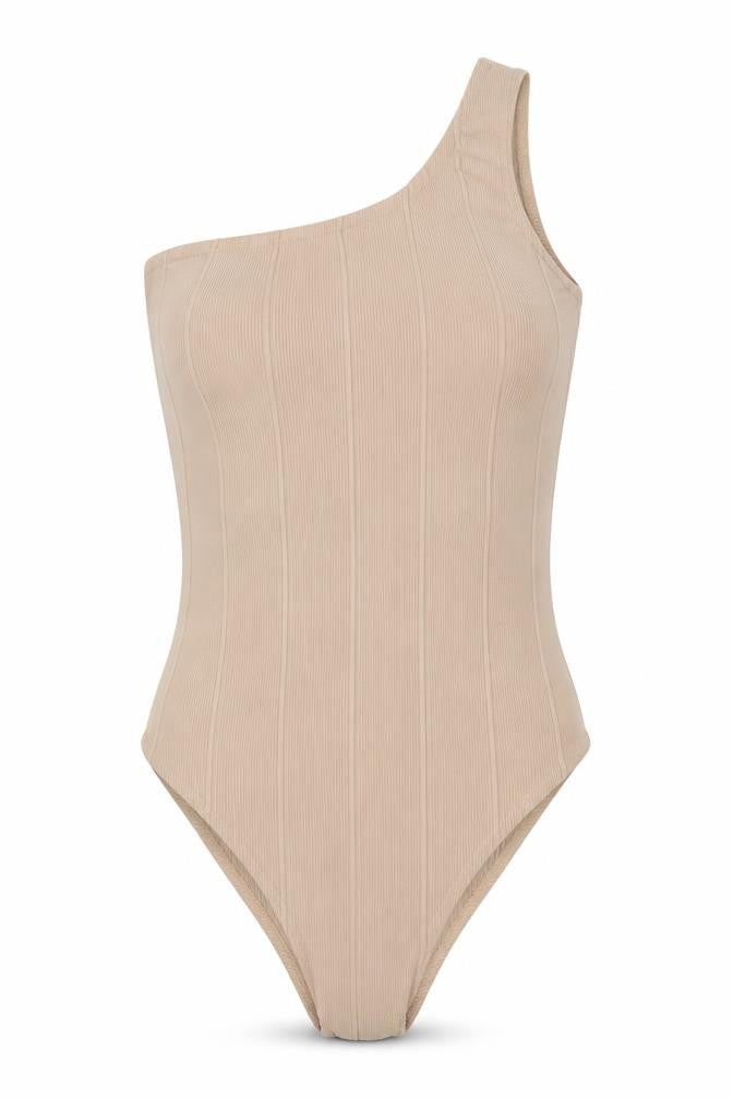 Womens UK Size 10 Topshop One-Piece Beige Bodysuit