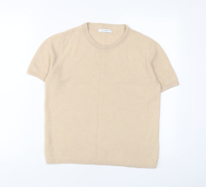 Womens UK Size 10 Classic Beige Pullover Jumper