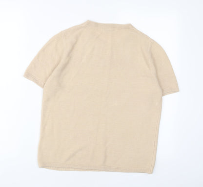 Womens UK Size 10 Classic Beige Pullover Jumper