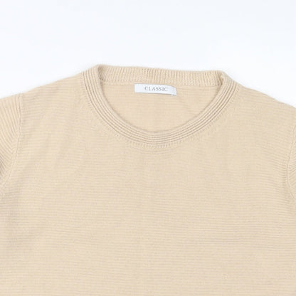 Womens UK Size 10 Classic Beige Pullover Jumper