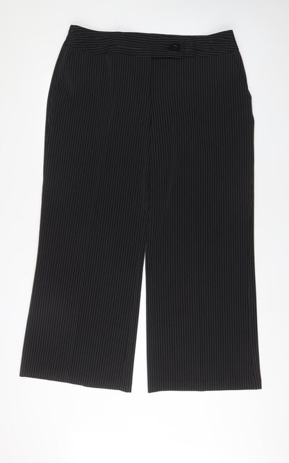 Womens UK Size 18 South Regular Fit  Black Trousers