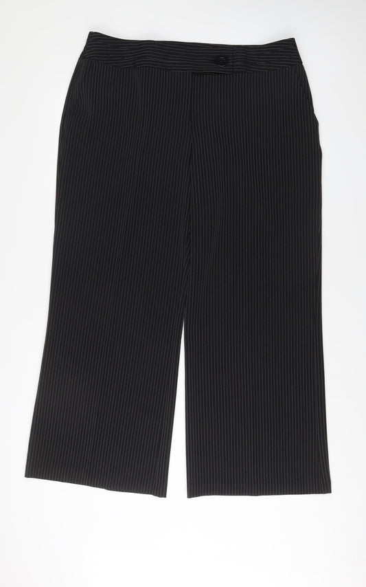 Womens UK Size 18 South Regular Fit  Black Trousers