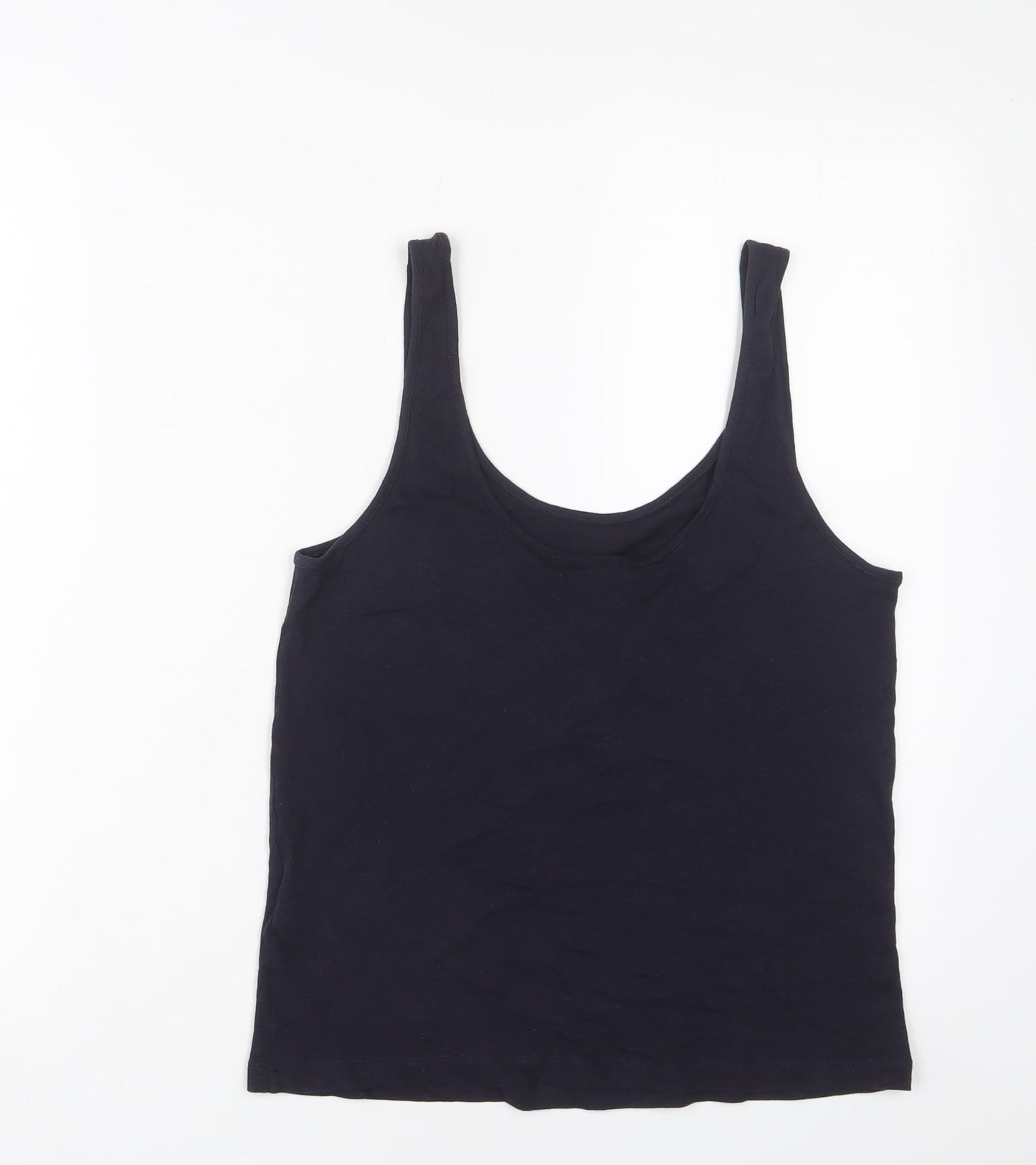 & Other Stories Womens Blue Cotton Basic T-Shirt Size XS Scoop Neck