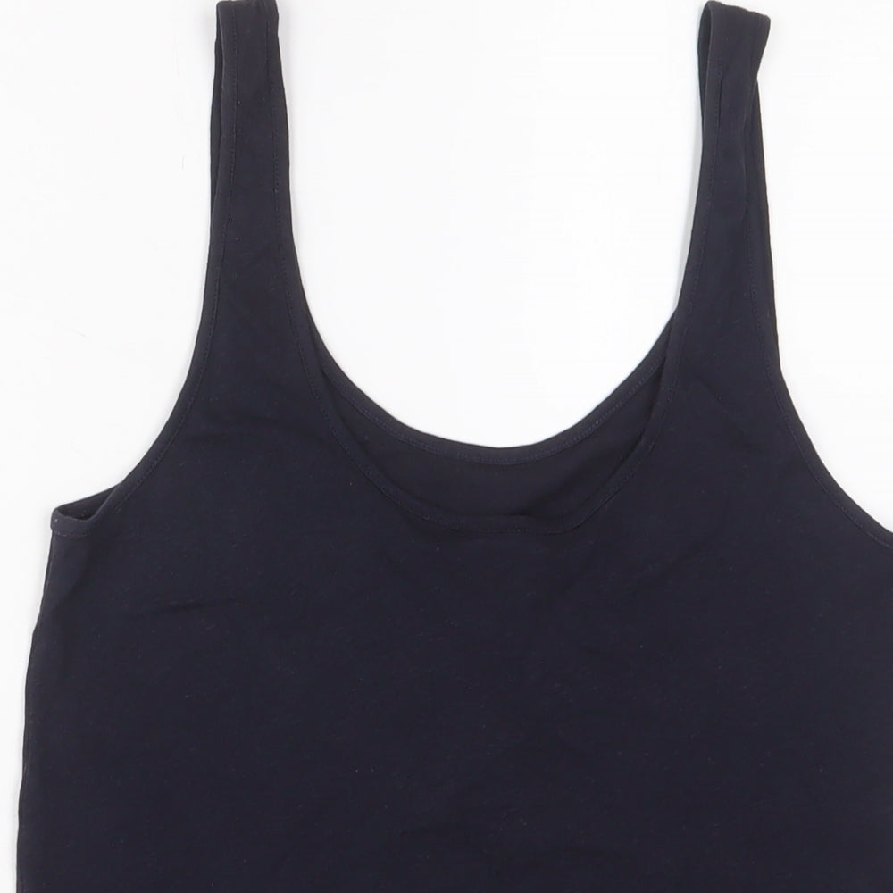 & Other Stories Womens Blue Cotton Basic T-Shirt Size XS Scoop Neck
