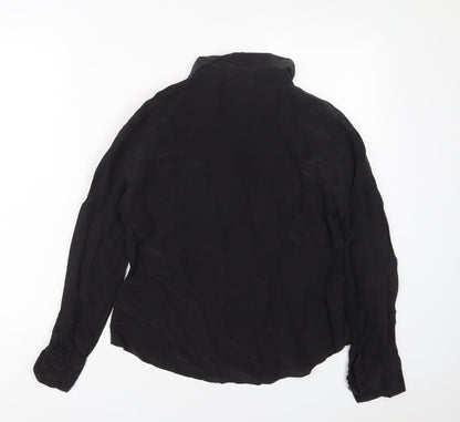 & Other Stories Womens Black Viscose Basic Button-Up Size 10 Collared
