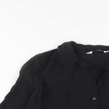 & Other Stories Womens Black Viscose Basic Button-Up Size 10 Collared