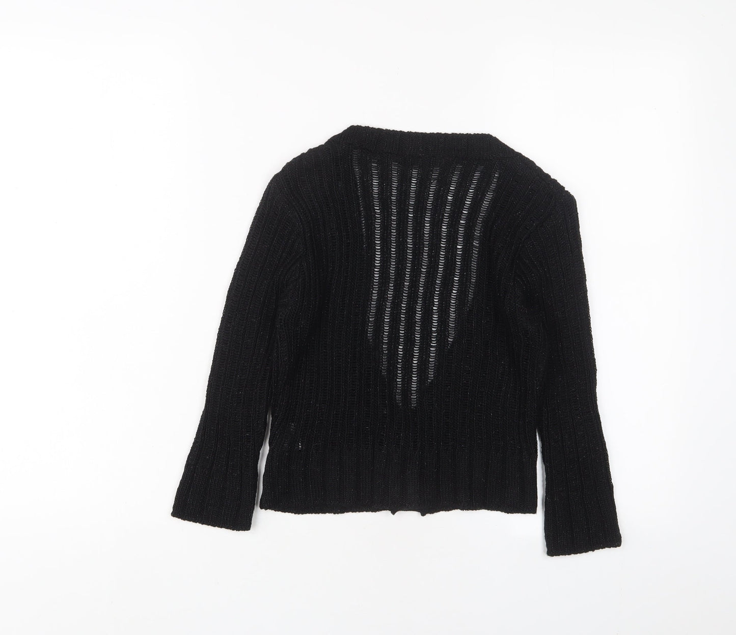 Womens UK Size S Exhibit Black Cardigan Jumper