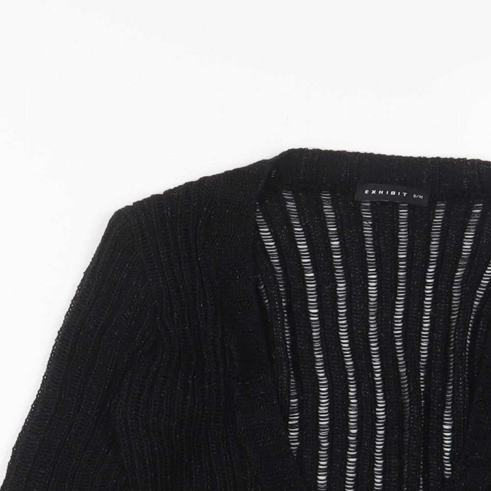Womens UK Size S Exhibit Black Cardigan Jumper