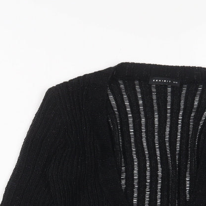Womens UK Size S Exhibit Black Cardigan Jumper