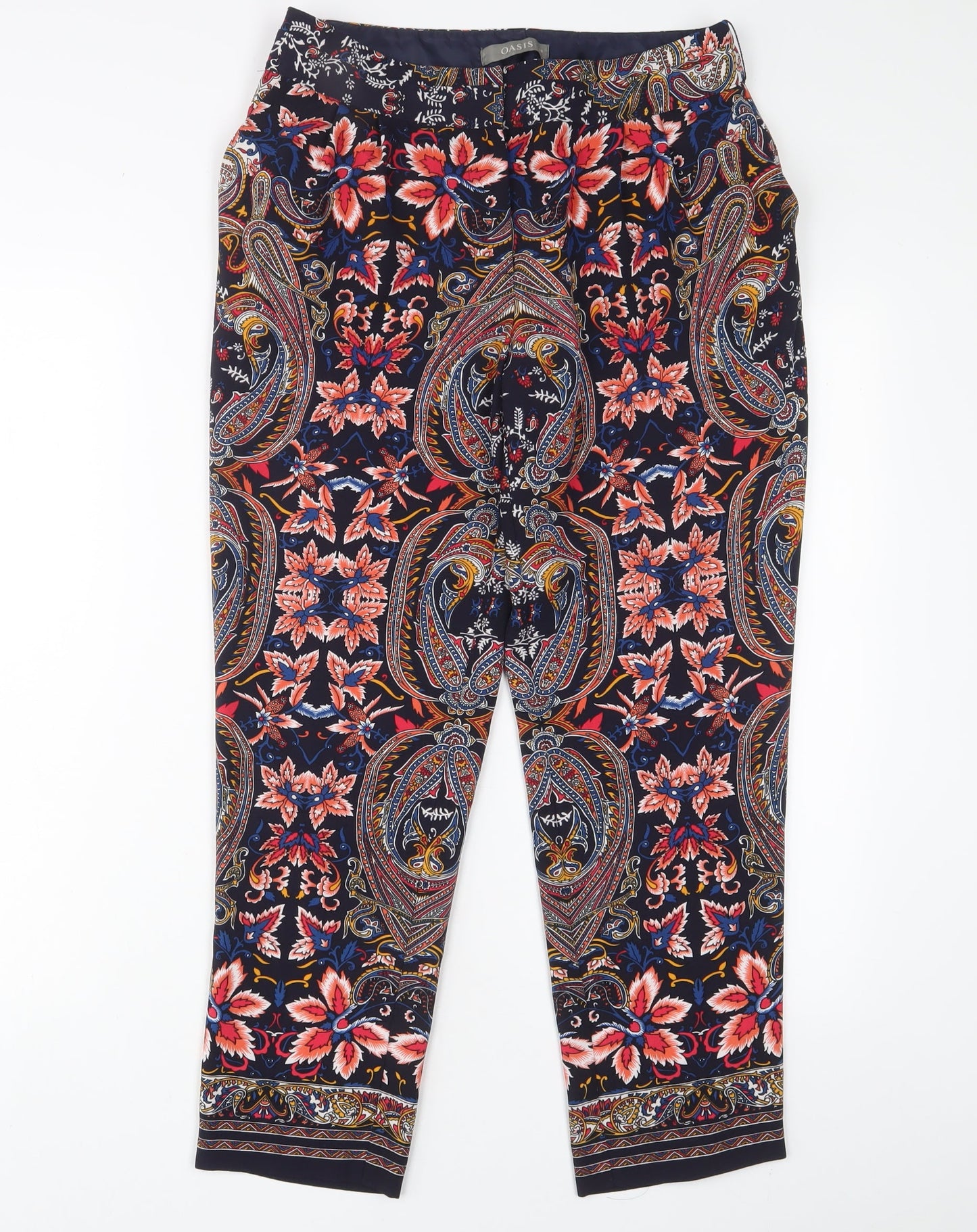 Womens UK Size 10 Oasis Regular Fit  Multicoloured Trousers