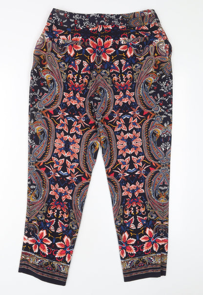 Womens UK Size 10 Oasis Regular Fit  Multicoloured Trousers