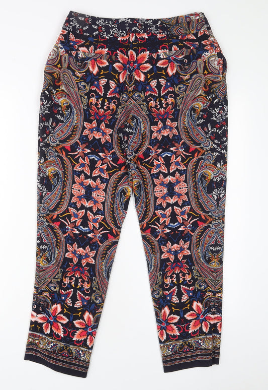 Womens UK Size 10 Oasis Regular Fit  Multicoloured Trousers