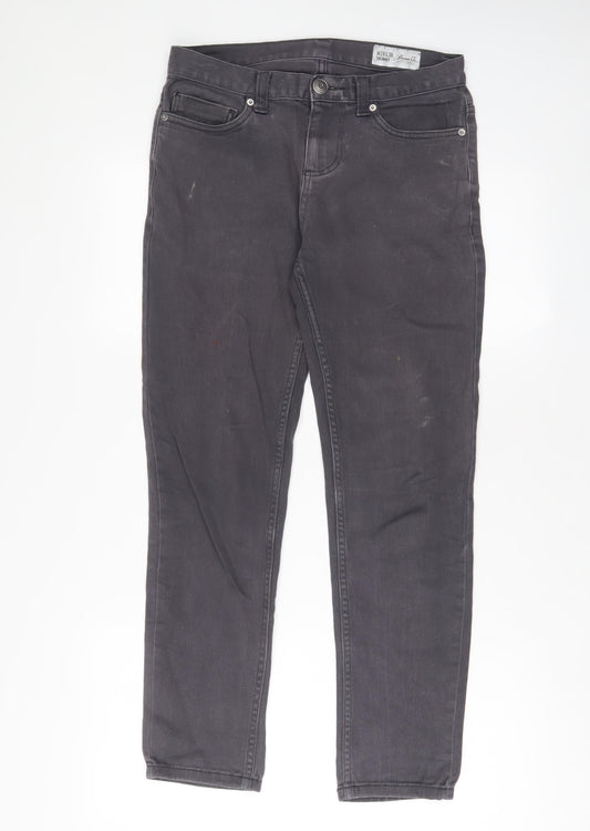 Denim & Co. Mens Grey Cotton Skinny Jeans Size 28 in L30 in Regular Zip