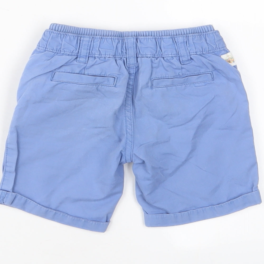 Mothercare Baby Blue Cotton Cropped Trousers Size 18-24 Months Button