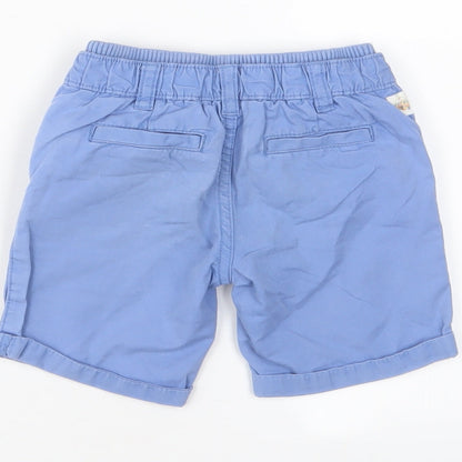 Mothercare Baby Blue Cotton Cropped Trousers Size 18-24 Months Button