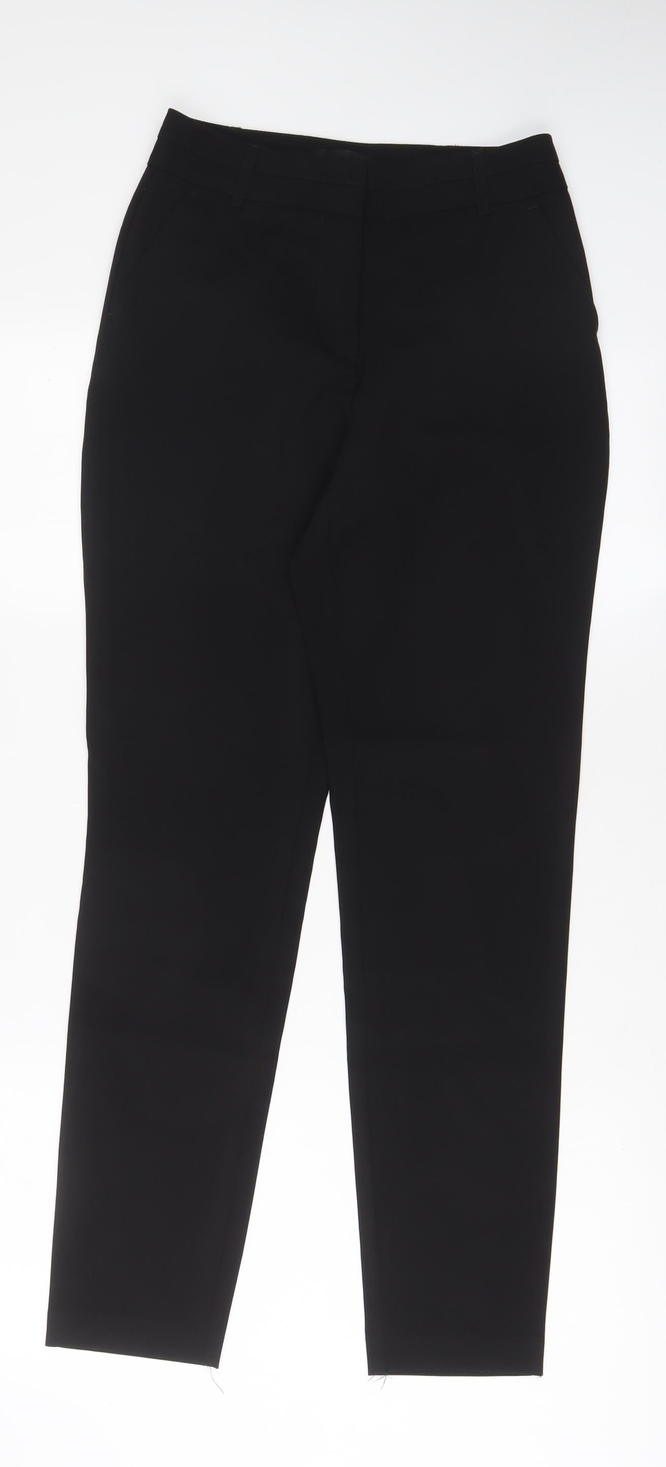 New Look Womens Black Polyester Trousers Size 6 L29 in Regular Hook & Eye