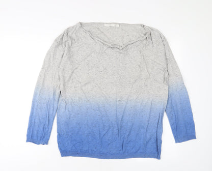 Womens UK Size M YAYA Blue Pullover Jumper