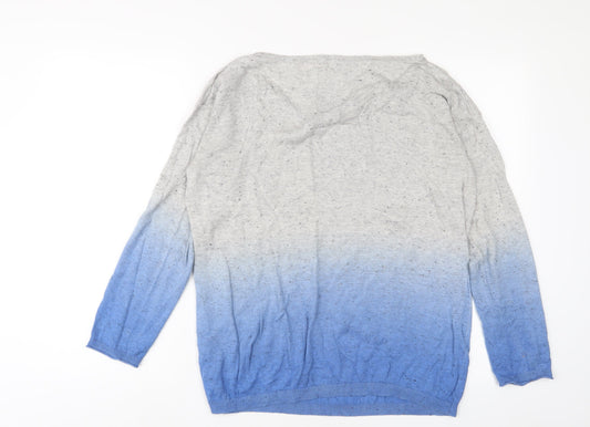 Womens UK Size M YAYA Blue Pullover Jumper