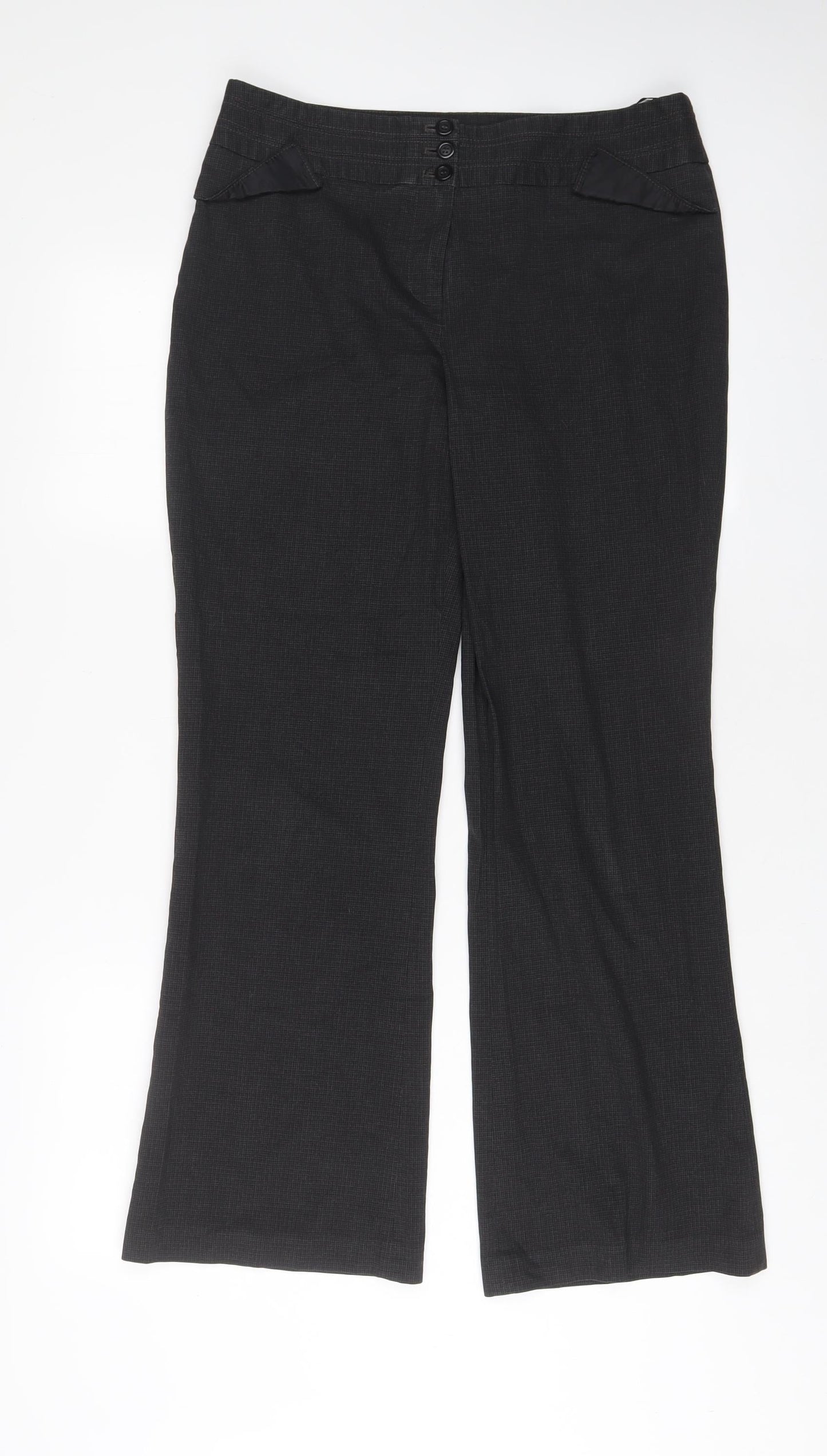 Womens UK Size 12 Marks and Spencer Regular Fit  Grey Trousers