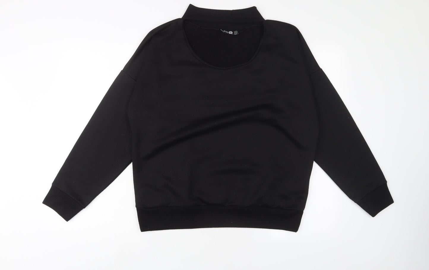Womens UK Size 14 Boohoo Black Pullover Sweatshirt