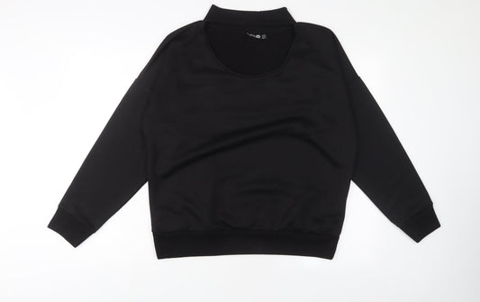 Womens UK Size 14 Boohoo Black Pullover Sweatshirt