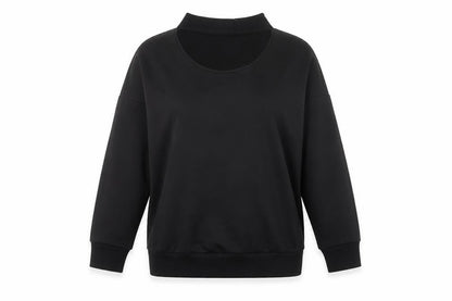 Womens UK Size 14 Boohoo Black Pullover Sweatshirt