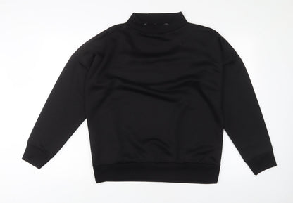 Womens UK Size 14 Boohoo Black Pullover Sweatshirt
