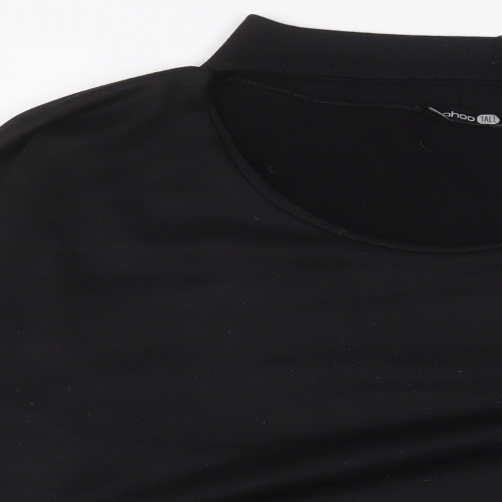 Womens UK Size 14 Boohoo Black Pullover Sweatshirt