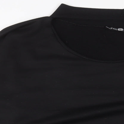 Womens UK Size 14 Boohoo Black Pullover Sweatshirt