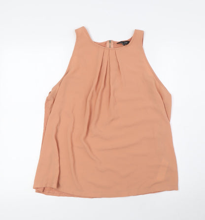 Womens UK Size 14 New Look Pink Basic Blouse