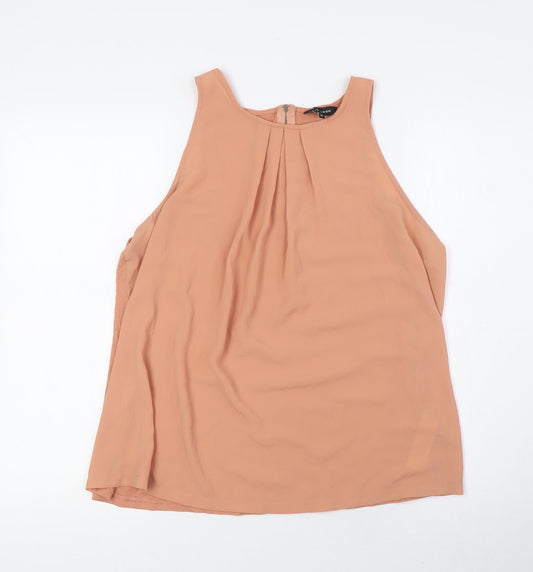 Womens UK Size 14 New Look Pink Basic Blouse