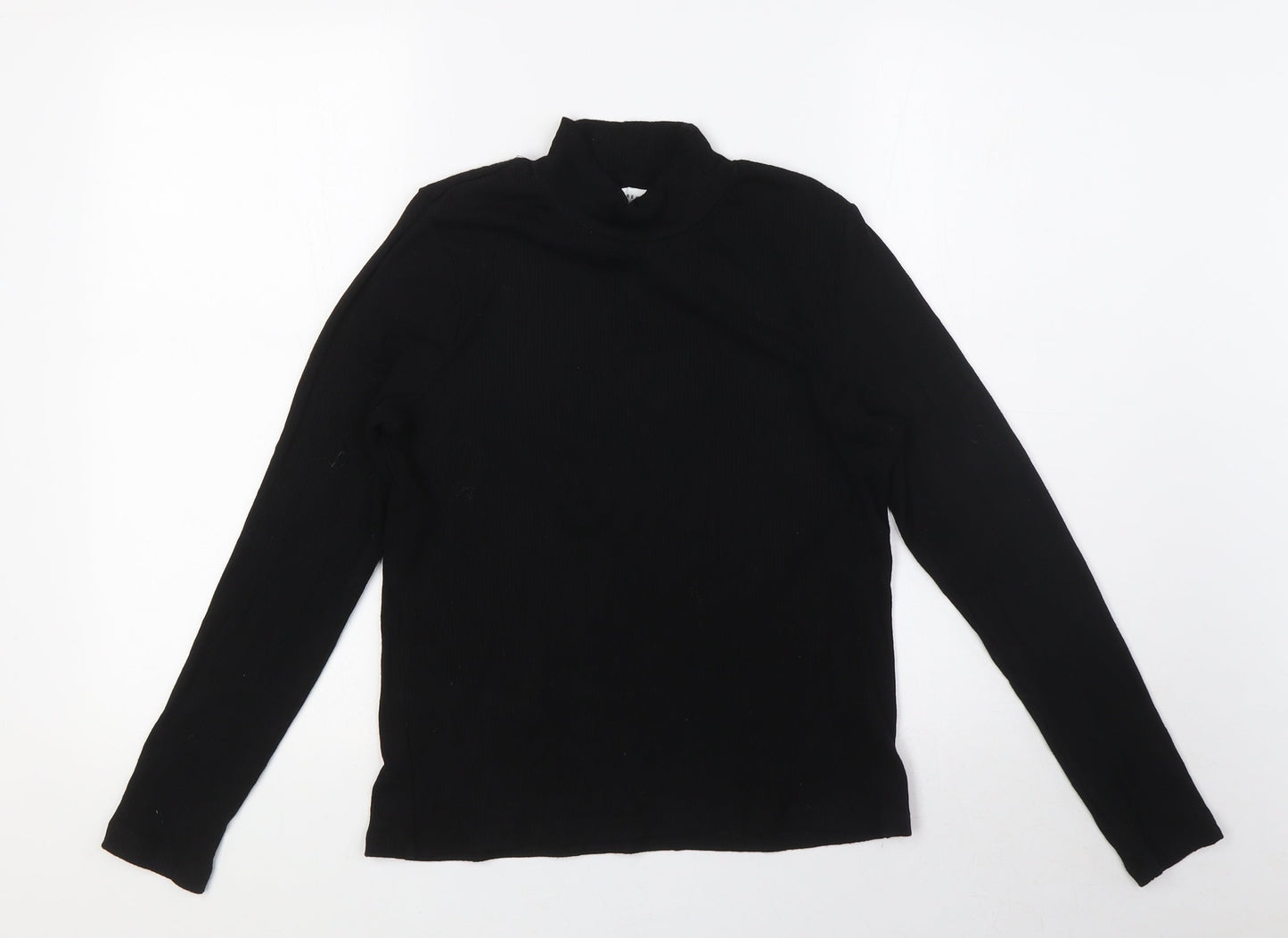 Womens UK Size M Warehouse Black Basic Blouse