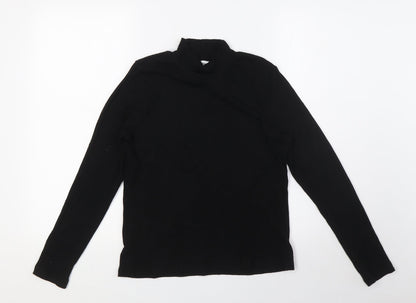 Womens UK Size M Warehouse Black Basic Blouse