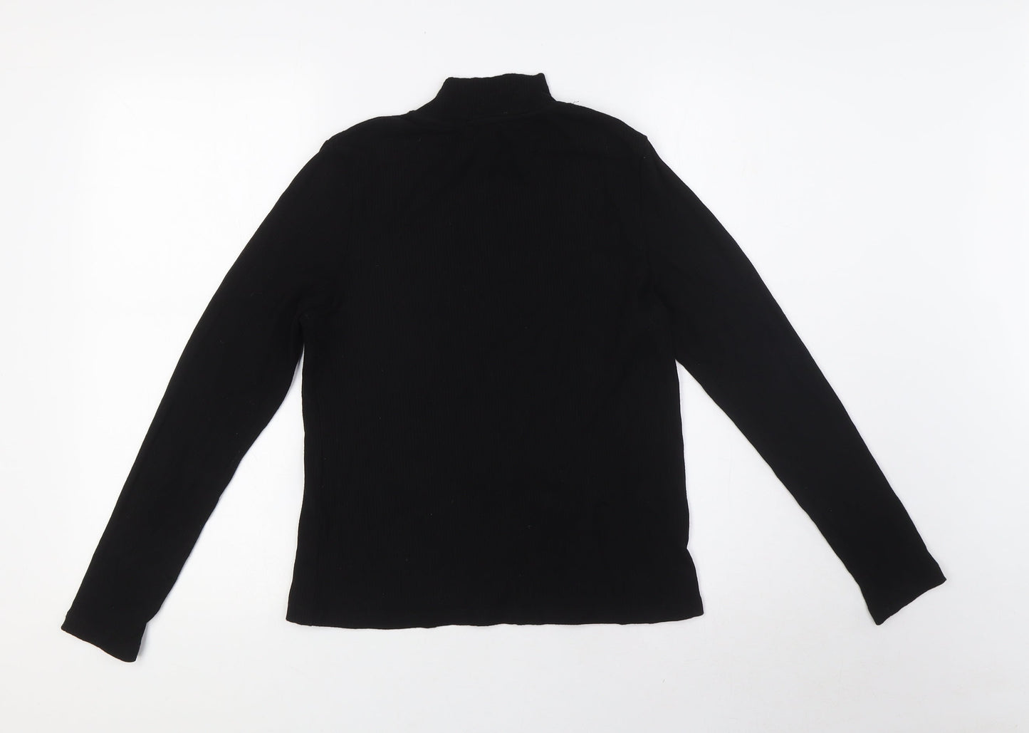 Womens UK Size M Warehouse Black Basic Blouse