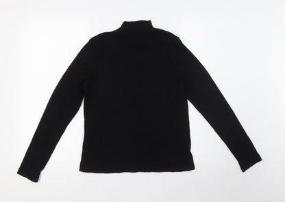 Womens UK Size M Warehouse Black Basic Blouse