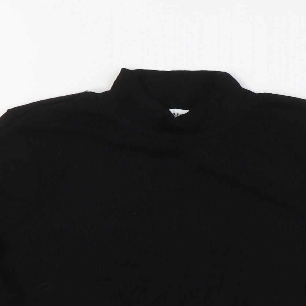 Womens UK Size M Warehouse Black Basic Blouse