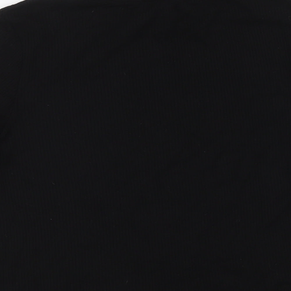 Womens UK Size M Warehouse Black Basic Blouse