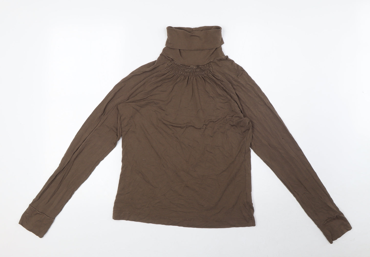 Womens UK Size M Kapalua Brown Basic Blouse