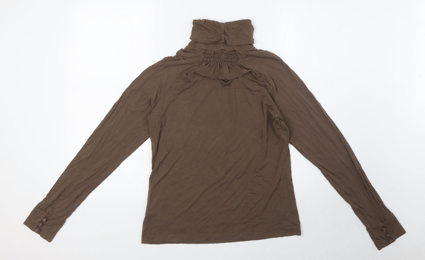 Womens UK Size M Kapalua Brown Basic Blouse