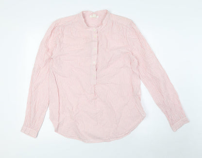 Womens UK Size 6 H&M Pink Basic Button-Up