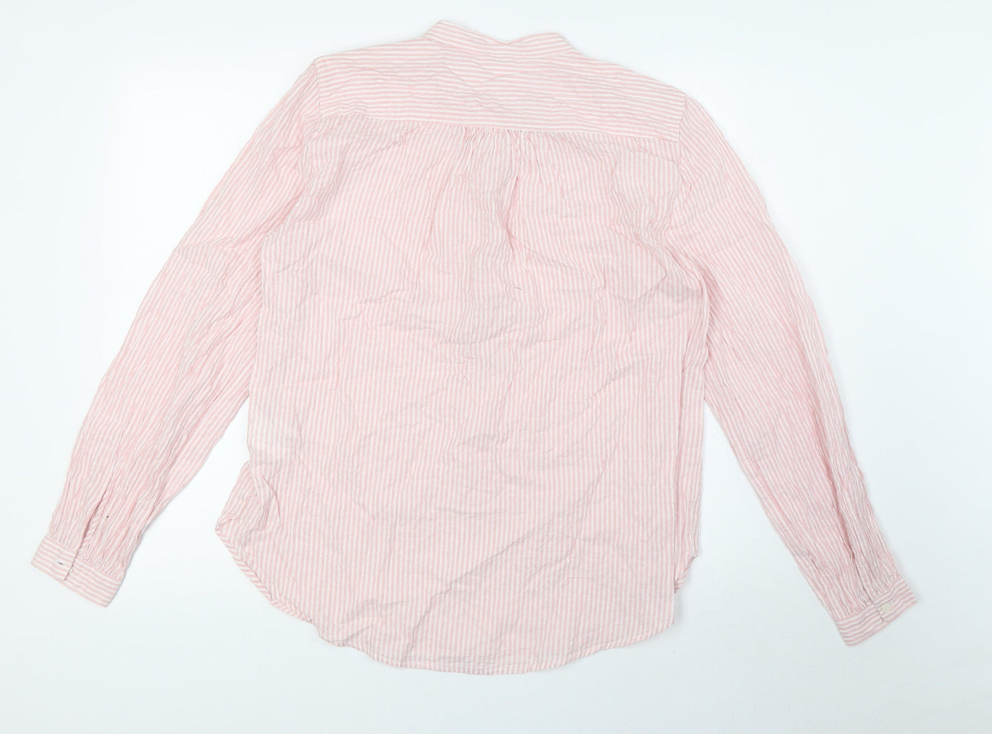 Womens UK Size 6 H&M Pink Basic Button-Up