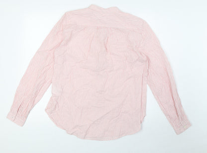 Womens UK Size 6 H&M Pink Basic Button-Up