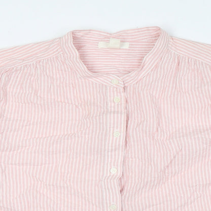 Womens UK Size 6 H&M Pink Basic Button-Up