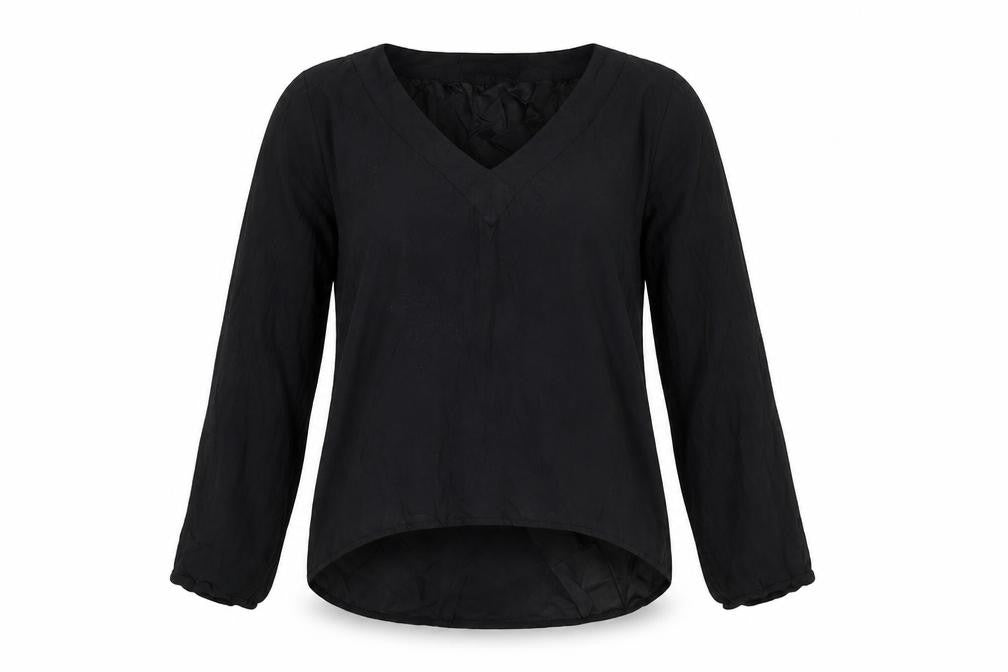 Womens UK Size M Zara Black Basic Blouse
