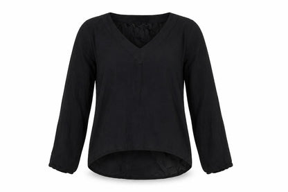 Womens UK Size M Zara Black Basic Blouse