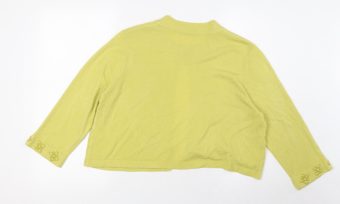 Womens UK Size 18 Marks and Spencer Green Cardigan Jumper