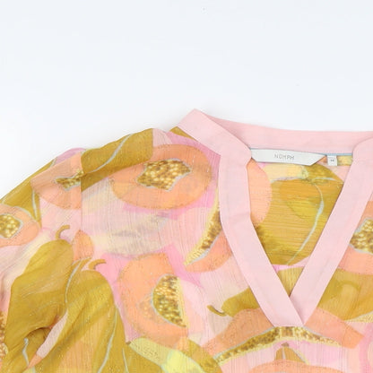 Womens UK Size 6 Numph Multicoloured Basic Blouse