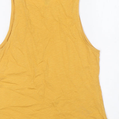 Womens UK Size 6 New Look Yellow Basic Tank